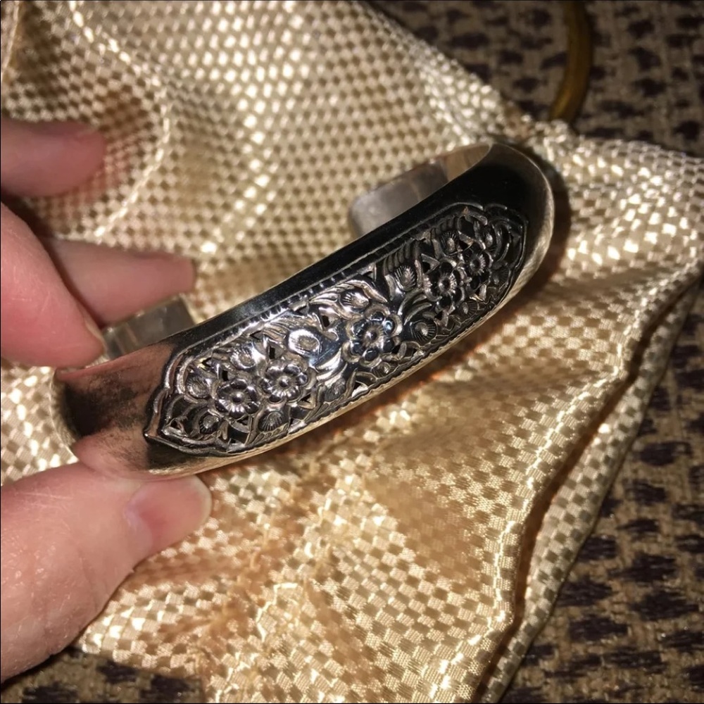 Vintage Sterling Silver Cuff - Picture 3 of 8